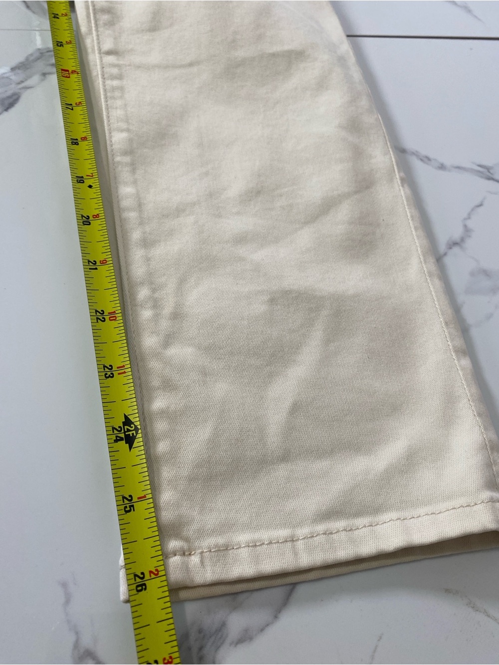 AG Caden Tailored Trouser Size 26 in White Cream Relaxed Fit Cropped Ankle NWT - Picture 11 of 12